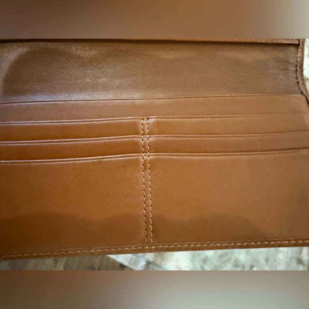 Coach Vintage Y2K Brown and Tan Signature mini C Wallet EXCELLENT condition